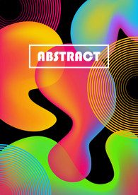 炫彩商业综合体几何图形海报背景