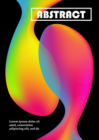 炫彩商业综合体扭曲几何图形海报