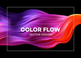 炫彩飘带不规则图形质感底纹