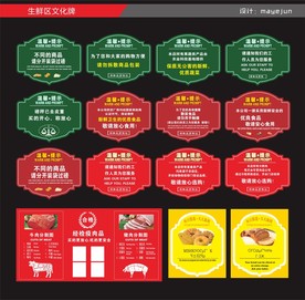 生鲜提示牌