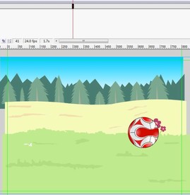 红色足球在地上滚动6秒