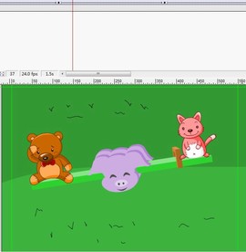 两只动物在玩跷跷板动画5秒