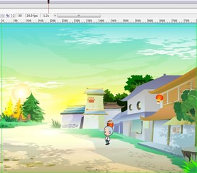 小男孩郊外走出去玩7秒