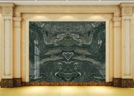 新中式抽象山水大理石纹背景墙