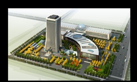 商业广场鸟瞰效果图