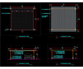 景观廊架施工图