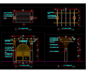 景观廊架施工图
