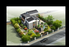 别墅景观设计效果图