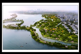 公园景观鸟瞰效果图