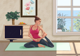 运动 插画 漫画 人物 锻炼