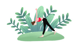 运动 插画 漫画 人物 锻炼