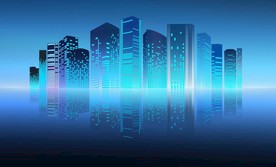 数字建筑未来建筑矢量素材