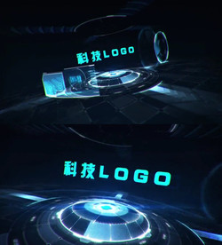 全息科技标志开场片头AE模板