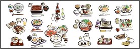 矢量手绘日本美食系列