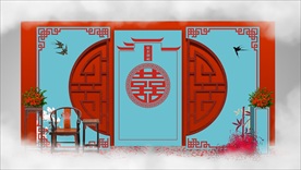 红青新中式婚礼效果图设计