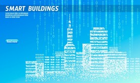 未来数字科技城市矢量素材