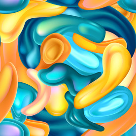 炫彩不规则图案背景海报商业