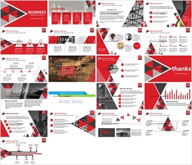 18红色年终总结通用PPT