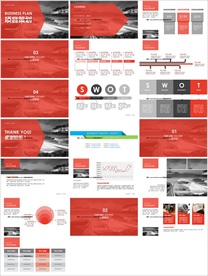 18红色年终总结通用PPT