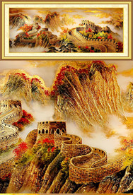 仿彩长城装饰画