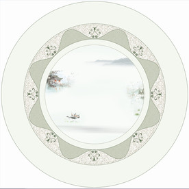 水墨画 江南水乡 源分层