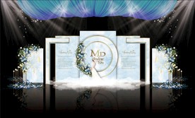 蓝色主题婚礼效果图