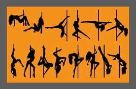 矢量钢管舞者系列