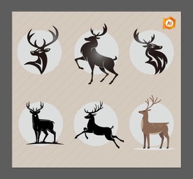 矢量麋鹿设计