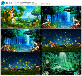 萤火虫 儿童歌曲 舞台背景视频