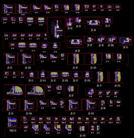 CAD单元幕墙节点详图
