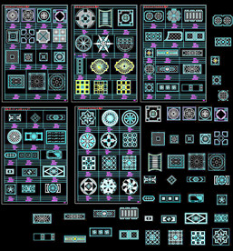 CAD水刀拼化图案