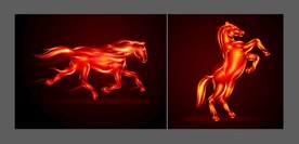 矢量奔马幻影设计