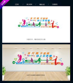 篮球文化墙