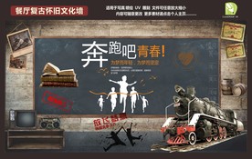 怀旧复古背景墙