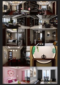 一整套楼王户型商品房中式装修