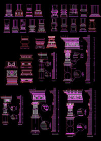 CAD常用图块之柱