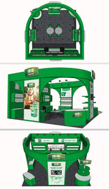 绿色主题展台草图SU模型