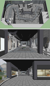 文化博物馆草图SU模型
