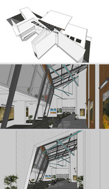 现代解构主义博物馆草图SU模型