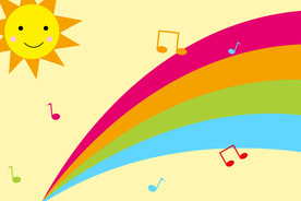 彩虹音乐背景图片