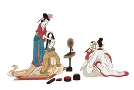 女史箴图片段宫廷复古女子