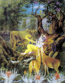 抽象神话人物背景墙