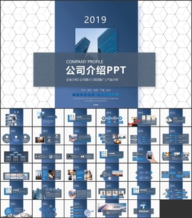 高端竖版公司简介ppt模板