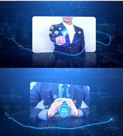 蓝色科技企业宣传AE模板