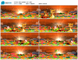 赛龙舟 舞台大屏幕背景视频素材