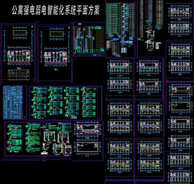 公寓强电弱电智能化系统平面方案
