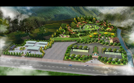 苗圃基地渡假新农村效果图