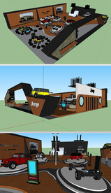 JEEP吉普车展展厅su模型