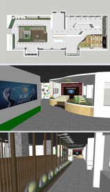 科技公司展厅草图大师SU模型