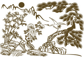 硅藻泥沙发背景